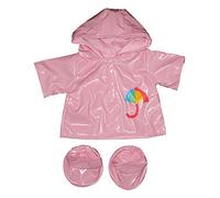 Pink Raincoat w/Boots Outfit Teddy Bear Clothes Fits Most 14" - 18" Build-A-Bear and Make Your Own Stuffed Animals