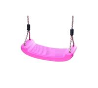 (Pink) Rebo Children's Swing Seat with Adjustable Ropes - Perfect for Swing Sets and Climbing Frames