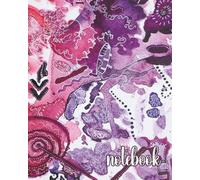 Pink, Red, and Purple Abstract Watercolor Notebook: watercolor and ink notebook design 154 pages college ruled writing pad