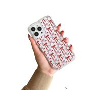 Pink Red Coquette Ribbon Bow Bows Y2K TPU Custom Clear Compatible With iPhone 7 7S 8 SE 2020 X XR XS 11 12 13 14 15 16 16E 17 Air Pro Max Plus Mini Case Design Personalised Name Cover Silicone