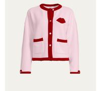 Pink & Red Lady Lulu Knitted Sweater Jacket Pink & Red Lady Lulu Knitted Sweater Jacket L