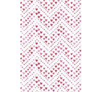 Pink Red Mini Hearts Notebook Journal Blank Wide Ruled Pages Paper Composition Book Daily Planner Notes