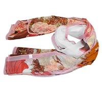Pink, red or Blue Soft Chiffon feel Ladies Beautiful Traditional Japanese Chinese Geisha print Scarf Shawl 150cm x 50cm - posted from London by Fat-Catz (pink geisha)
