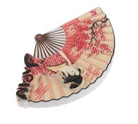 Pink Resin Folding Fan Magnet for Locker, Whiteboard Display | Kawaii Japanese Souvenir, Cherry Blossom 3d Detail, Notes and Postcards Organizer, Travel Memory Gift