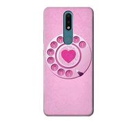 Pink Retro Rotary Phone Case Cover For Nokia 2.4