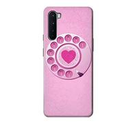 Pink Retro Rotary Phone Case Cover For OnePlus Nord