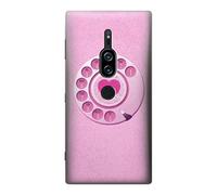 Pink Retro Rotary Phone Case Cover For Sony Xperia XZ2 Premium