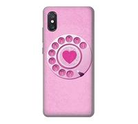 Pink Retro Rotary Phone Case Cover For Xiaomi Mi 8 Pro, Mi 8 Explorer
