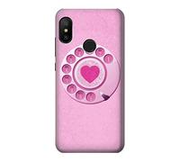 Pink Retro Rotary Phone Case Cover For Xiaomi Mi A2 Lite (Redmi 6 Pro)