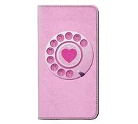Pink Retro Rotary Phone PU Leather Flip Case Cover For OnePlus 7 Pro
