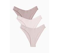 Pink Ribbed Miami Style Knickers 3 Pack 16