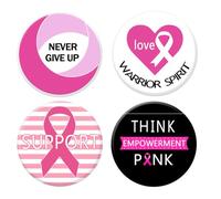 Pink Ribbon Awareness Breast Cancer Enamel Brooch Pin Badge, Women'S Jewellery Accessory, Breast Cancer Gift, Doctor, Nurse Help Love Women Thank You Doctor Nurse Proud Pride Hero (C-4 Style, 52PCs)