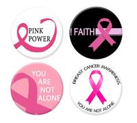 Pink Ribbon Awareness Breast Cancer Enamel Brooch Pin Badge, Women'S Jewellery Accessory, Breast Cancer Gift, Doctor, Nurse Help Love Women Thank You Doctor Nurse Proud Pride Hero (B-4 Style, 20PCs)