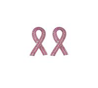 Pink Ribbon Breast Cancer Awareness Brooches Pin, Love Faith Strength Hope Butterfly Brooches Pin, Rhinestone Pink Ribbon Hope Pin Brooch, S, Zinc, no gemstone