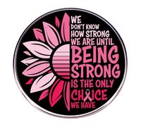 Pink Ribbon Breast Cancer Awareness Brooches Pin, Love Faith Strength Hope Butterfly Brooches Pin, Rhinestone Pink Ribbon Hope Pin Brooch, S, Zinc, no gemstone