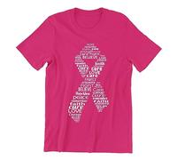 Pink Ribbon Breast Cancer Awareness Men's T-Shirt - Pink - XL