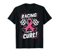 Pink Ribbon Breast Cancer Awareness Racing for a Cure T-Shirt