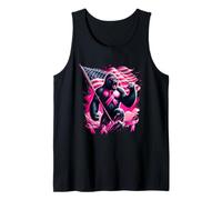 Pink Ribbon Gorilla Breast Cancer Awareness Month USA Flag Tank Top