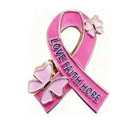 Pink Ribbon Hope Pin Breast Cancer Awareness Enamel Badge for Women Girls Brooch Gift Decorations