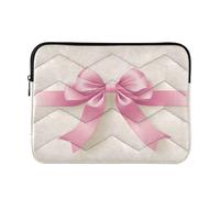 Pink Ribbon in A Bow Shape Laptop Sleeve Bag for 13-13.3Inch, Waterproof Shockproof Laptop Quilting Case, Slim Lightweight Design for Work-L