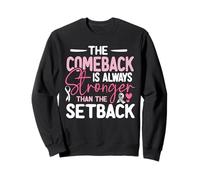 Pink Ribbon The Comeback Is Always Stronger Than The Setback Sweatshirt