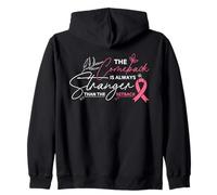 Pink Ribbon The Comeback Is Always Stronger Than The Setback Zip Hoodie