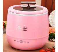 Pink,Rice Cooker Small for 2-3 People,1.8L Small Rice Cooker,with Nonstick Inner Pot & Measucup,Rice Maker Rice Steamer Multicooker,Keep Warm Function
