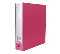 Pink Ring Binder A4 File Folder 65mm Spine with Finger Pull Ring 2 O-Ring Mechanism Holds Up to 500 Sheets Large Capacity Polypropylene Binder File for Document Organisation (Pack of 1)