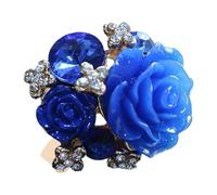 Pink Rings for Women - 1 Inch Promise Ring, Exaggerated Rose Flower Pattern, Elegant Adjustable Floral Envelope Style | Perfect Gift for Wife Girls Girlfriends A, Se référer à la description, refer to