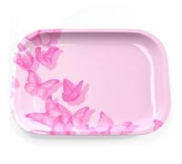 Pink Rolling Tray - Metal Tray for Rolling Cigarettes and Tobacco (Rolling Tray)