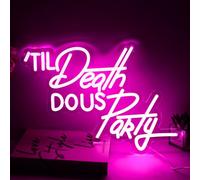 Pink Room Decor Neon Sign Death Party Lights valentine's day decor neon sign Girl Room Led Signs For Bedroom Living Room Dorm Bar Pub Wall Art valentines Sign (USB Sign)