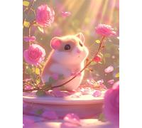 Pink Rose 700 Piece Jigsaw Puzzles for Adults, Colourful, Challenging & Brainteasing Adult puzzles 700 Pieces Hamster, Fun jigsaws for The Whole Family 20x15 inch