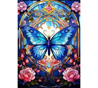 Pink Rose Butterfly 2000 Piece Jigsaw Puzzles for Adults Colourful Fun Challenging & Brainteasing Educational Learning Gift Present for Children Boys Girls 2000 Piece Puzzle for Adults