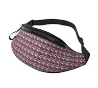 Pink Rose Close up Print Waist Bag Lightweight Travel Unisex Pack for Hiking Cycling Running Everyday Use