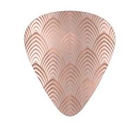 Pink Rose Copper Gray Art Deco Seashells Scales,12 Pcs Guitar Pick,3 Different Thickness Plectrums for Acoustic Guitar Bass Ukulele (0.46mm 0.96mm 0.71mm)