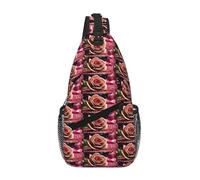 Pink Rose Crossbody Sling Bag Crossbody Shoulder Chest Bag Shoulder Strap Waist Fanny Pack Men Women