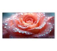 Pink Rose Diamond Art Kits Adults, 5D Diamond Painting for Beginner, Gem Art Cross Stitch Kits for Adults, DIY Full Drill Crystal Embroidery Kit for Crafts,Home Decoration Paintings 8x16in J26-4802