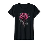 Pink Rose Flower Botanist Garden Flower Rose Value Graphic T-Shirt