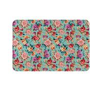 Pink Rose Flower Door Mat Soft Absorbent Bath Rug for Shower Room Bedroom Kitchen Welcome Mats Front Door Floor Mats Entrance Mat Gift for Women Men 16x24 Inch