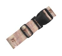 Pink Rose Flower Gold Copper Sequin Sparkly, Adjustable Luggage Straps for Suitcases Packing Belts Travel Accessories