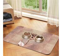 Pink Rose Flower Gold Copper Sequin Sparkly,Waterproof Pet Feeding Mat,Cat Dog Placemats for Food and Water, PU Leather Food Mats,40x60cm
