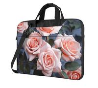 Pink rose flowers Laptop Tote Bag for Men Women 14 inch Laptop Sleeve Shoulder Briefcase Messenger Computer Bag