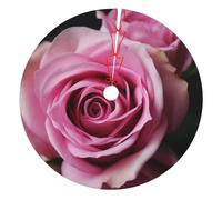 Pink Rose Flowers Printed Christmas Tree Skirt 30 inch Xmas Tree Skirts Mat for Christmas Decoration Indoor Outdoor Ornaments