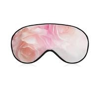 Pink Rose Flowers Sleep Mask Blindfold Fresh Flower Petals Adjustable Super-Smooth Soft Eye Mask Cover for Men Women Travel and Nap