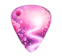 Pink Rose Garden Magic Guitar Picks Gift Set - 12 Smooth Durable Plectrums For Acoustic, Electric & Bass Guitar, Perfect Present For Guitar Lovers & Musicians