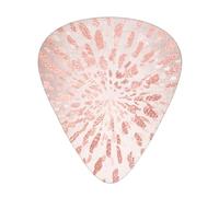 Pink Rose Gold Blush Gold Strokes Stripes Shine,12 Pcs Guitar Pick,3 Different Thickness Plectrums for Acoustic Guitar Bass Ukulele (0.46mm 0.96mm 0.71mm)
