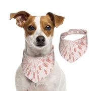 Pink Rose Gold Blush Gold Strokes Stripes Shine,Dog Bandanas Cotton Pet Scarf Adjustable Bibs for Pet,L