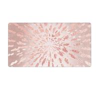 Pink Rose Gold Blush Gold Strokes Stripes Shine,Mouse Pad Large Desk Pad Computer Keyboard Mouse Mat with Non Slip Rubber Base 40 x 70 cm