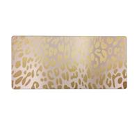 Pink Rose Gold Metallic Steel Leopard Animal Skin,Mouse Pad Large Desk Pad Computer Keyboard Mouse Mat With Non Slip Rubber Base 40 x 90 cm