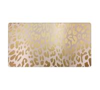 Pink Rose Gold Metallic Steel Leopard Animal Skin,Mouse Pad Large Desk Pad Computer Keyboard Mouse Mat With Non Slip Rubber Base 40 x 70 cm
